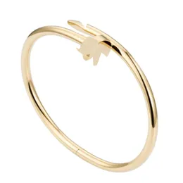 lover sweet bangle minimalist stainless steel versatile bracelets for women sier gold designer jewelry charm bracelet