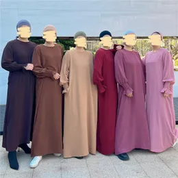 Roupas étnicas Ramadan Eid Mulheres Abaya Muçulmano Modest Longo Oração Maxi Vestidos Casuais Turquia Jilbab Árabe Islam Femme Abayas Vestido Vestido