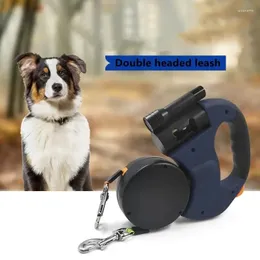 Coleiras para cães Coleiras Coleiras para cães Coleiras de duas cabeças Duráveis Automáticas Retráteis Caminhadas Correndo Guias para gatos Acessórios para animais de estimação 231009