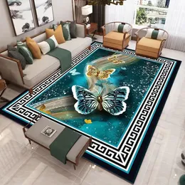 Carpet 3D Cartoon Animals Butterfly Carp Floor Mat Door Anti slip Bedroom Living Room Home Decoration 231011