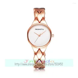 Wristwatches 50pcs/lot RE044 Fashion Rebirth Stainless Steel Watch High Quality Casual Wrist Wholesale Clock For Women Girl Lady