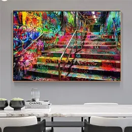 그림 Graffiti Canvas Artwork Street Art Painting 추상 벽 예술 현대 추상 낙서 낙서 벽 예술 거실 홈 장식 231010