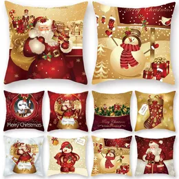 Christmas Decorations Cushion Cover Merry for Home 2023 Ornament Navidad Noel Xmas Gifts Happy Year 2024 231011
