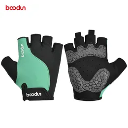 Guanti a cinque dita Boodun Mezze dita per bicicletta da esterno per uomo Donna Gel Pad traspirante MTB Corsa su strada Equitazione Ciclismo 231010