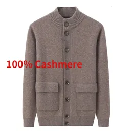 Män tröjor ankomst mode högkvalitativ 100 kashmir cardigan tröja kappa vinter tjock stor storlek s m l xl 2xl 3xl 4xl 5xl 6xl 231010