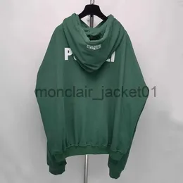 Men's Hoodies Sweatshirts Oversized VETEMENTS POLIZEI Printing Hoodie Men Women Pure Cotton Plush Green Hooded Pullovers J231011