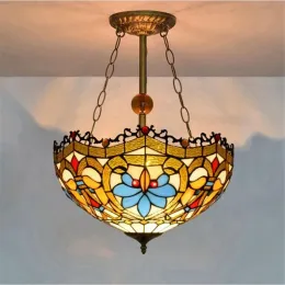 الثريا الزجاجية الأوروبية Tiffany غرفة المعيشة زجاجية غرفة نوم مطعم مطعم Modarn Ghandelier Lighting TF006 LL