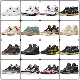 Jumpman 4 4S 농구화 남성 여성 OG 군사 검은 고양이 항해 레드 썬더 화이트 블루 선인장 대학 적외선 쿨 그레이 라이트 브라운 디자이너 스포츠 운동화