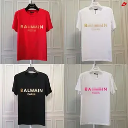 Herren-T-Shirts Ballmain Balman Stamping Hot Letters Neues einfaches Druck-T-Shirt für Männer und Frauen mit dem gleichen Oberteil mit kurzen Ärmeln Cajl