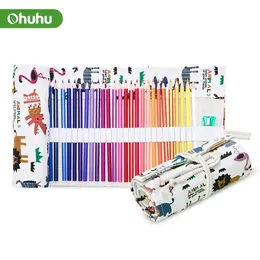 Цветной карандаш Ohuhu, профессиональный набор масляных красок, мягкое дерево, акварельные карандаши для рисования, школьные принадлежности для детей, 231010