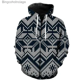 Kvinnors hoodies tröjor julstil mäns dragkedja hoodie långärmad mode cool hajuku 3d tryck hiphop roliga överdimensionerade tröjor unisex topsl231011