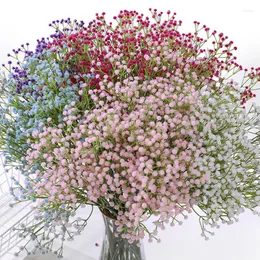 Decorative Flowers 90 Head Artificial Flower Baby's Breath Gypsophila Wedding Home Decoration Simulation Bouquet Bride Holding