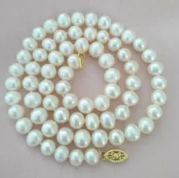 Charms Vacker 18 tum 78mm AAAA Akoya White Pearl Necklace i YellowClasp 231010