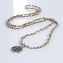 Pendant Necklaces KELITCH Yoga Buddha Y-Shaped Natural Stone Beaded Statement Bracelets Mala Jewelry