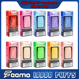 Vape monouso originale Feemo TV10000 vapes usa e getta 10000 soffi bobina a rete con pod separabile da 20 ml 650mah tipo-c batteria vape prezzo all'ingrosso