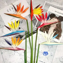 Dekorative Blumen, künstlicher Einzelzweig, Strelitzia Reginae, Paradiesvogel, Blumensimulation, Pflanzen, Hochzeit, Zuhause, Party, Weihnachten