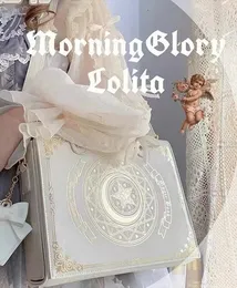 イブニングバッグJiaerdi Harajuku Lolita Bag Women 2023 Preppy Style jk Moon Magic Book Shourders Ladiesエレガントな甘いかわいいハンドバッグY2K 231010