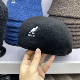 2023 new KANGOL embroidered wool men's and women's forward hat high quality multi-color big head circumference painter hat American style