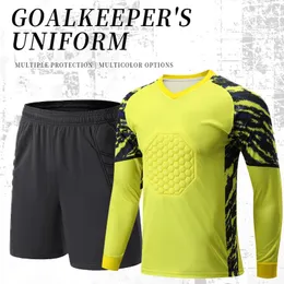 Other Sporting Goods Soccer Goalkeeper Jerseys Shirts Men kids Football Long Sleeves Goal Keeper Uniforms Adult Kids Soccer Shirt Kit 231011