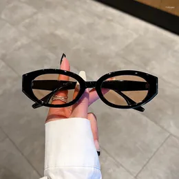 Güneş gözlüğü Kammpt Vintage Oval Kadın Moda Retro Kadın Güneş Gözlükleri Modaya Desen Tasarımcı UV400 Lady Shades Gözlük