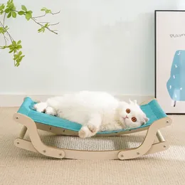 Camas de gato móveis gato cama de balanço rede com madeira gato balanço cama moderna kitty móveis gatinho rack poleiro 231011