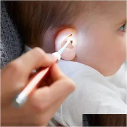 Outra organização de limpeza Usef LED Lanterna Earpick Baby Ear Cleaner Penlight Colher Limpeza Orelhas Curette Light Colheres com Dhwhv