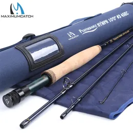 Boat Fishing Rods Maximumcatch Maxcatch Kinerja Nymph Fly Rod 234WT 1011FT 4 Bagian IM10 Karbon AAA Cork Handle Cordura Tabung 231012