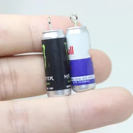 Charms 10Pcs/Lot Drink Charm 3D Energy Can Bottle Pendant For Keychain DIY Earring Jewelry Making Finddings Acessories