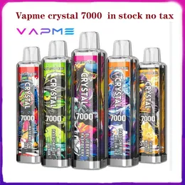 Original VAPME CRYSTAL 7000 Puffs Einweg-Vape, 14 ml, vorgefüllt, 650 mAh Batterie, RGB MESH Coil, Vapeme Clear Vapor Pen
