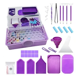 Коробки для ювелирных изделий Ящик для хранения алмазной живописи Nail Art Rhinestone Tools DIY Вышивка крестиком Алмазная живопись Инструмент Ювелирные изделия Прямоугольная коробка 231011