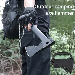 Outdoor multifunctional axe hammer, open mountain, logging, chopping wood, fire axe, car carpentry, axe, camping tactical axe