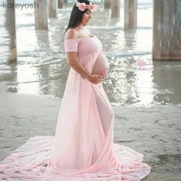 Moderskapsklänningar slitsfront gravida moderskapsklänningar för graviditet gravida kläder maxi klänning kvinnor sexig fotografering fotografering rekvisita kläd