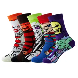 Herren-Kleidsocken, Cartoon-Anime-Kunst-Thema, Baumwolle, schweißabsorbierend, Deodorant, Freizeitsocken für Männer und Frauen, 13 Stile