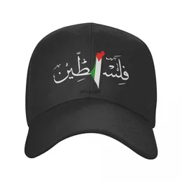 Boll Caps palestina arabiska kalligrafi namn med palestinsk flaggkarta baseball cap hip hop män kvinnor justerbara pappa hatt sommarhattar yq231012