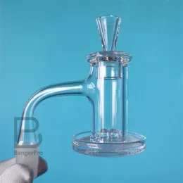 Kit Banger al quarzo con incantatore inciso a griglia con perle Terp e cappuccio Saldatura completa Bordo smussato Chiodo dab 20 mmOD 2,5 mm Spessore parete 10 mm 14 mm Giunto maschio per Dab Rig Heady Bong