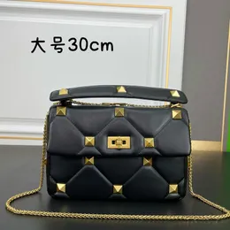 Stud Crossbody Bag Classic Handbags Purse Genuine Leather Detachable Handle Chain Swivel Closure Shoulder Bags Multiple Colors Wallets Three Size 20/25/30cm