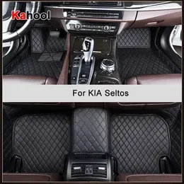 바닥 매트 카펫 카펫 kahool 맞춤형 자동차 바닥 매트 Kia Seltos Auto Accessories 발 카펫 Q231012