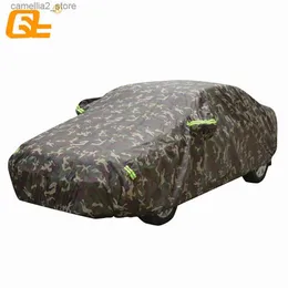 Car Covers Oxford Cloth Winter Full Car Covers Outdoor Waterproof Sun Rain Snow Protection UV Car Umbrella Camouflage Universal SUV Sedan Q231012