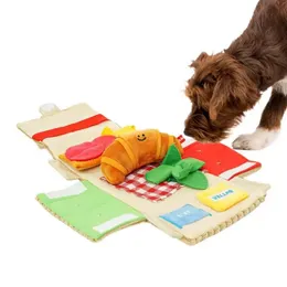 Dog Bowls Feeders Plush Dog Toy Pack Pet Feeding Mats With Dog Treat Pouch And Cute Cow Horn Toy For Dogs Interactive And Behavioral Training Aid 231011