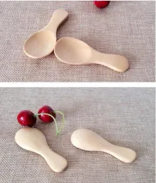 Simple Wooden Tea Spoon Creative Tableware Kusunoki Baby Milk Spoon Wood Dinnerware Coffee Spoon XB1
