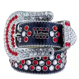 Cinture BB Simon Belt Belt Luxurys Designer per uomo Larghezza 3,8 cm Rhinestone Punk Rock Rock Rock Lady Lady Bling Crystal Fashion Belts Mens