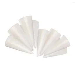 Dekoracje świąteczne 10pcs 15 cm modelowanie Polistyren Styfoam Stożek Piankowy Piłka Solidna biała sztuka rzemieślnicza na świąteczne projekty szkoły domowej DIY