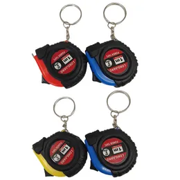 Mini Tape Mease Keychain Keyring Outdoor Portable Measuring Ruler Hushållens mätverktyg Father's Day Gift
