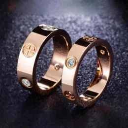 4 мм 6 мм титановое серебряное кольцо Ateel Love для мужчин и женщин, кольца из розового золота для влюбленных, кольцо для пары, ювелирное изделие, подарок, целое KR001319w