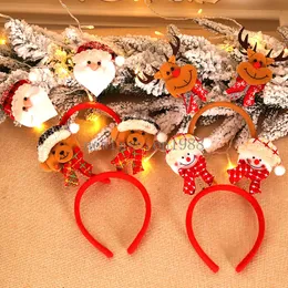 Christmas Headband Santa Elk Hair Hoop Reindeer Antlers Hair Band Headwear For Kid Adult New Year Party Cosplay Hair Accessories