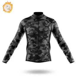 Radsport-Shirts, Oberteile, Tarnung, lange Ärmel, Radtrikots, Herren-Winter-Thermo-Fleece, Fahrrad-Radsportbekleidung, warme Mountainbike-Radjacken 231011