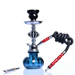 Conjunto portátil de narguilé para fumar tipo abóbora, tubo de água shisha com mangueira narguille, pinça, bandeja de carvão, acessórios sheesha