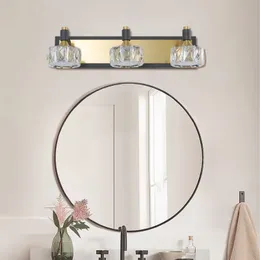 LED 3- 라이트 현대식 크리스탈 욕실 세면대 거울 위의 거울 목욕 벽 조명기구