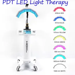 7 cores Pdt terapia de luz led máscara facial terapia de fótons tratamento de acne rejuvenescimento facial máquina de beleza pdt