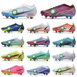 Mens Kids Soccer Cleats Shoes Crampons Mercurial Football Boots Cleat turf 7 Elite 9 r9 V 4 8 15 XXV IX FG cr7 American Foot Ball Boot Enfant Youth Boys Girls Size 36-45